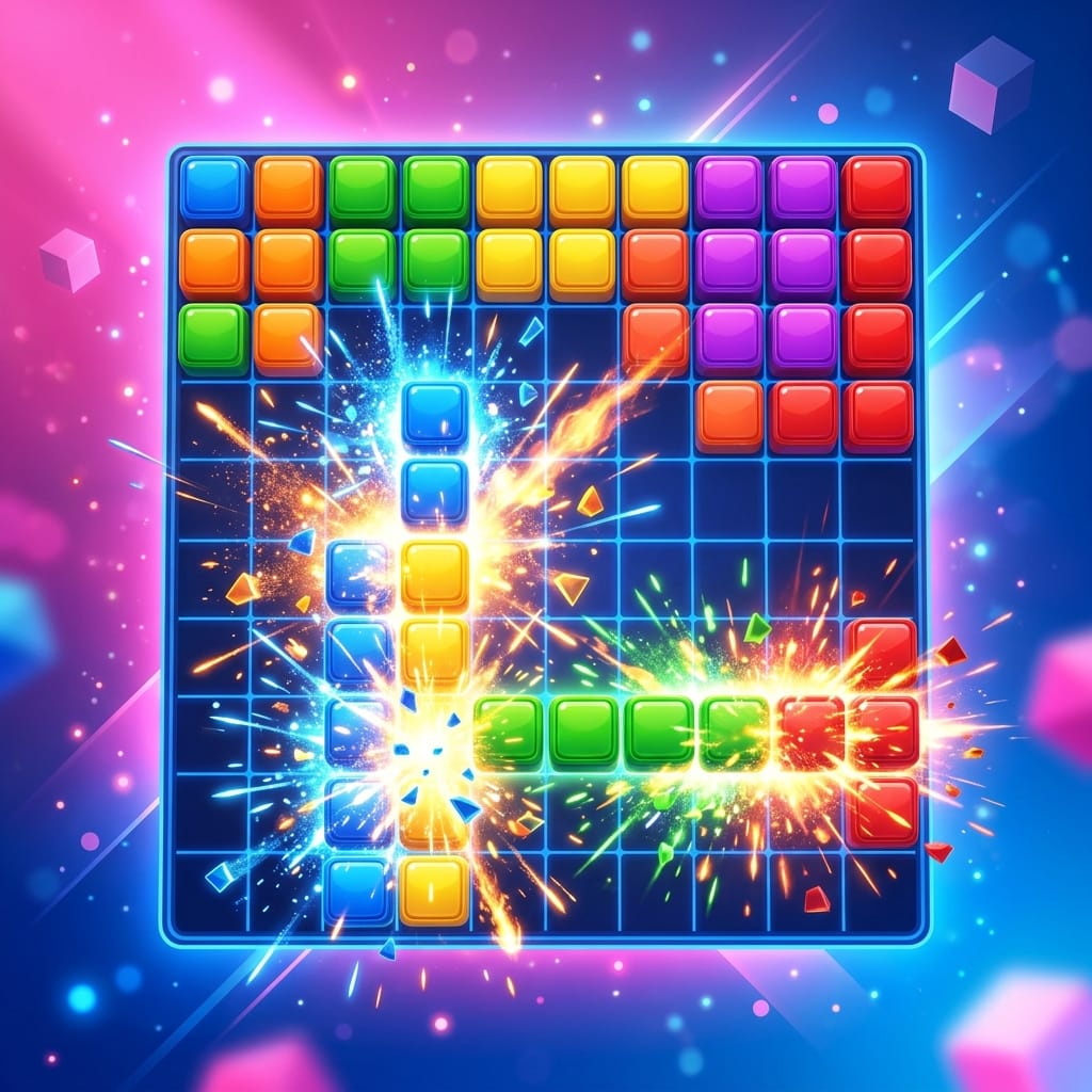 Blocky Blast — free online puzzle game on Glaze Games