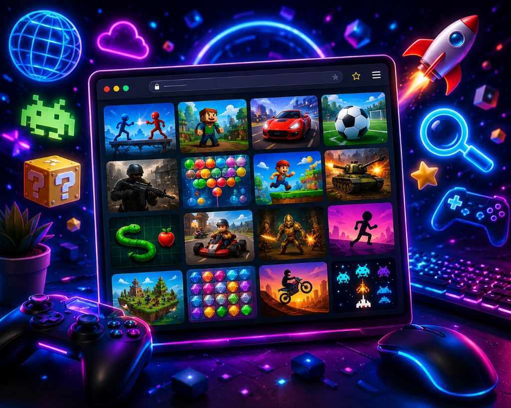 Browser games that don't require download — the complete 2026 list — illustration